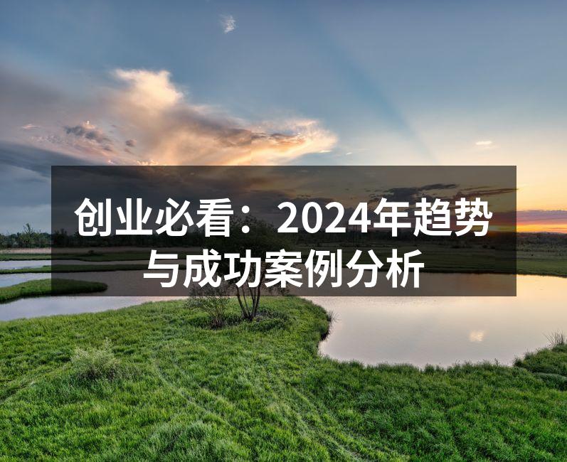 创业必看：2024年趋势与成功案例分析